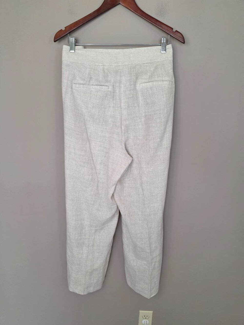 Talbots High Rise Wide Leg Linen Trouser Pants in Flax Size 16W NWOT - Picture 2 of 10
